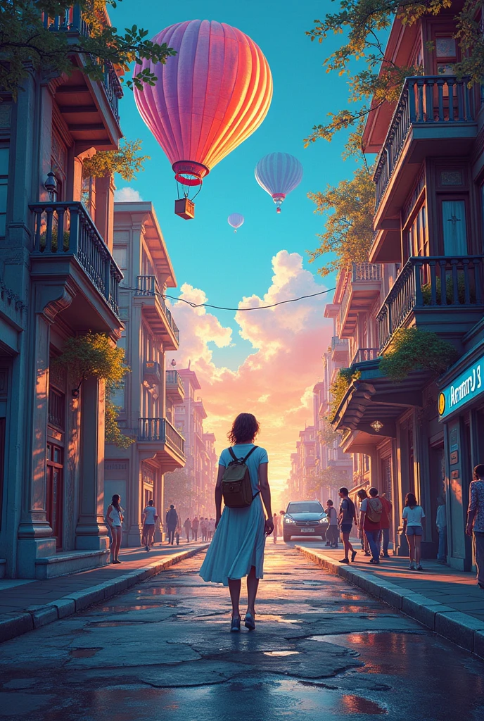 filme A empreendedora 2023 estilo filmes Pixar, Com nome "A empreendedora", poster, with credits, de 21 anos, cabelos longos, preto e liso, dona de uma loja de suplementos