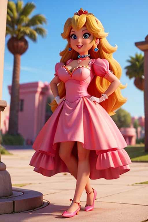 (best quality,4k,8k,highres,masterpiece:1.2),ultra-detailed, Bowsette as a College Girl dancing around campus, strutting her stuff, Smiling and laughing, Flirting with the viewer, seducing viewer, long brown hair, white skirt, pink top, college campus, public street, daylight, HDR, 8k, absurdres, cinestill 800, sharp focus, add_detail:3 (solo woman) alexis fawx, koopa gal, turtle girl, turtle face. porn shoot lighting, well lit, fully lit, mushroom kingdom, Nintendo, Super Mario world, bright light