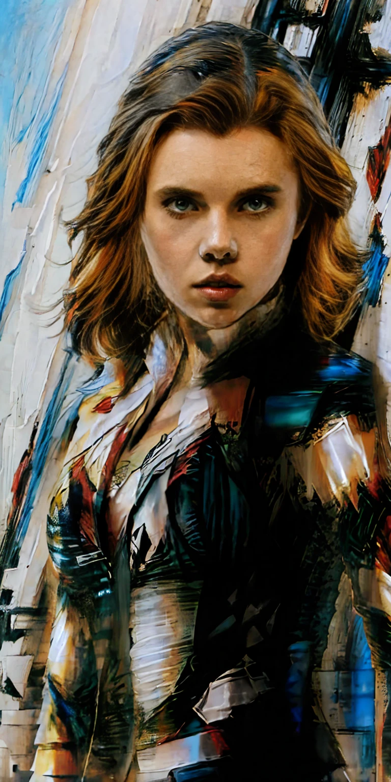 portrait of Scarlett Johansson as black widow 