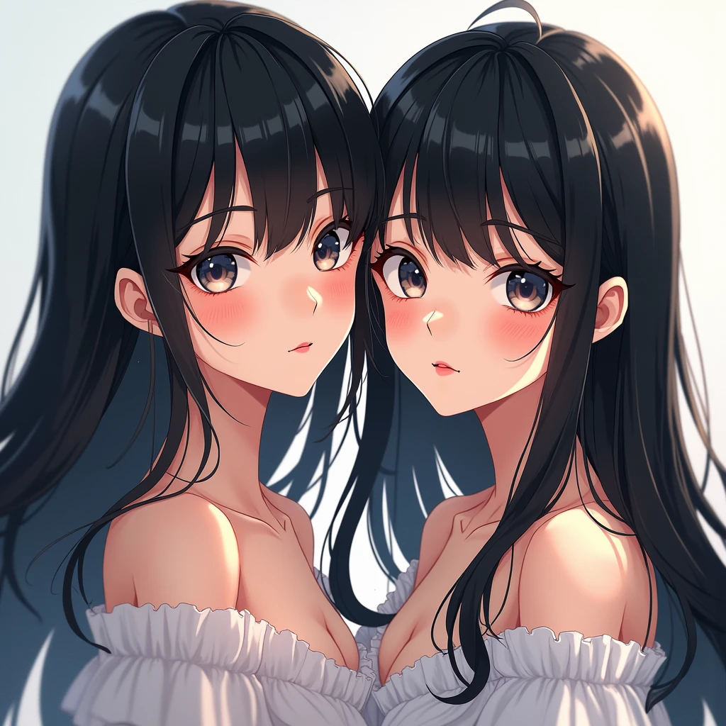 best quality,ultra-detailed,realistic,physically-based rendering,extremely detailed eyes and face,beautiful detailed lips,2girls,embrace,naked,detail-oriented,

portrait,soft lighting,vivid colors,bokeh,skin tones,female bodies,touch,love,passion,harmony,sensual,serene,graceful,motion,

oil painting,highres,classic,romantic scene,color harmonization,subtle gradations,delicate brushstrokes,expressive,

intimate,heartfelt,emotion,caressing,connection,trust,happiness,eternal love,

luscious curves,curly hair,silky skin,tender touch,gentleness,whispered secrets,softness,

natural beauty,emotional bond,artistic masterpiece,embrace of the goddesses,magical moment,erotic,sublime,empowering,celebration of femininity.