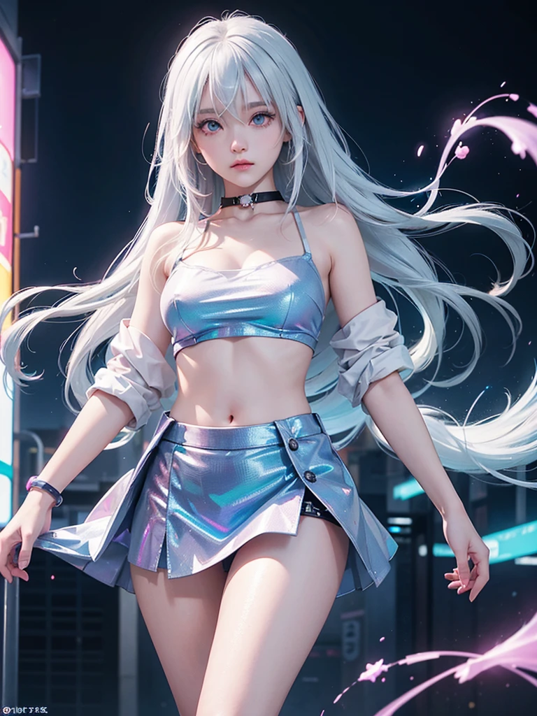 Реалистичный рендеринг Unreal Engine 5, cosplayer, Casual posing, Queen of Races、Uniform with logo、 Exquisite beauty、beatiful face, The body shape of a slim model, Colossal , glittering, wet shiny body, Beautifully long hair, forehead, (((The beauty of shiny skin))), Neons、Large crowds、audience、Formation of the Emperor、Drag Racing、Summer Solstice Race Track、Racer、Lower grade、Large crowds、Viewers、(((Orhan Makeover)))