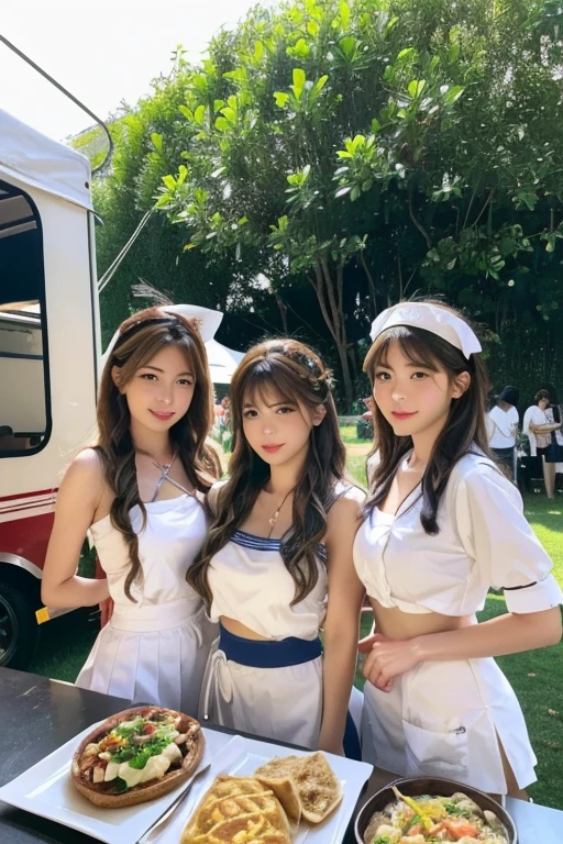 On a super-large cruise ship，Five delicate cute little girls with upturned asses，junior school student，Cooking in the yacht