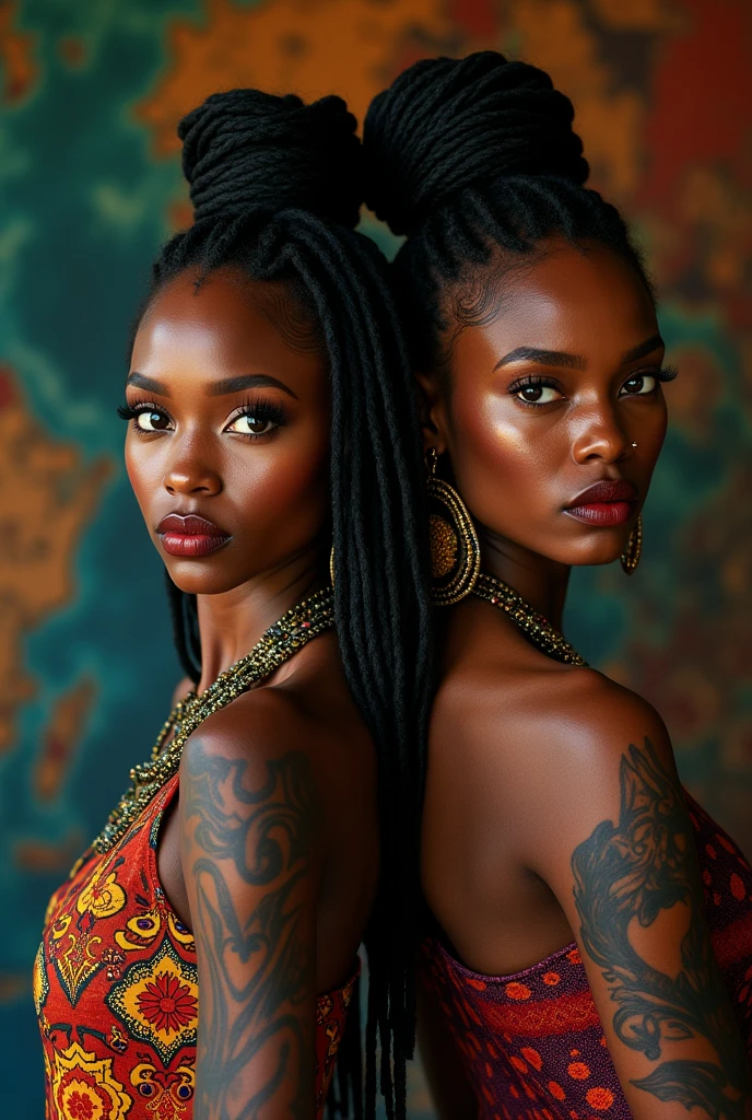 black girl, cute, dark freckles, big lip, brun dreadlocks hair, tattooed all over, tears in eyes, view down, beautiful, quality