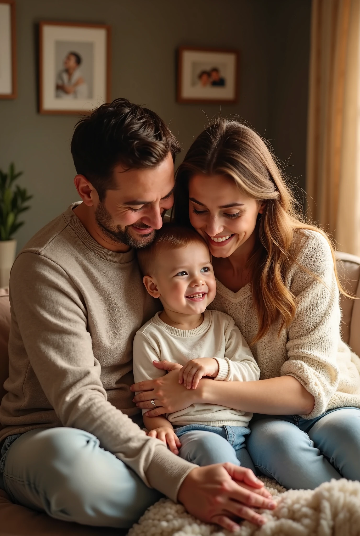  Both lived happily with the child.