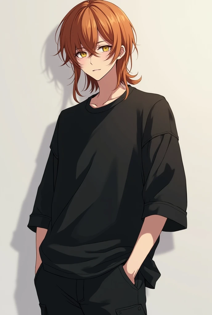A pretty boy wearing a t shirt