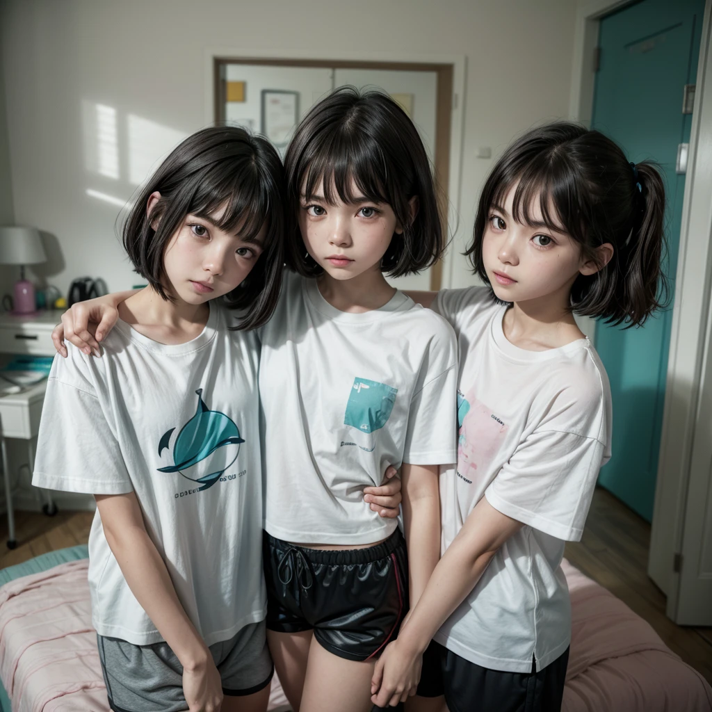 Three elementary school girls in hot pants with navel out in classroom Three elementary school girls in short shorts cute elementary school girls girls hot pants shorts cute plain clothes on top girl hot pants hot pants navel out standing in classroom cute 8k high quality highest quality highest quality