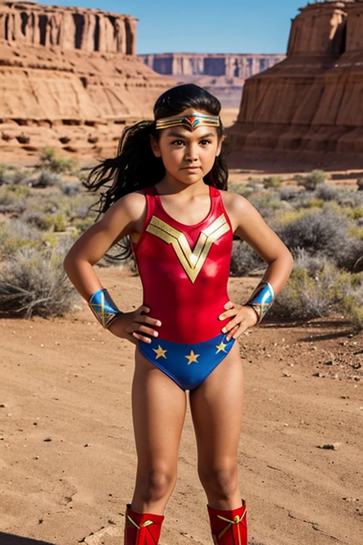 Girl, 12, Navajo, Wonder Woman Outfit, Leotard