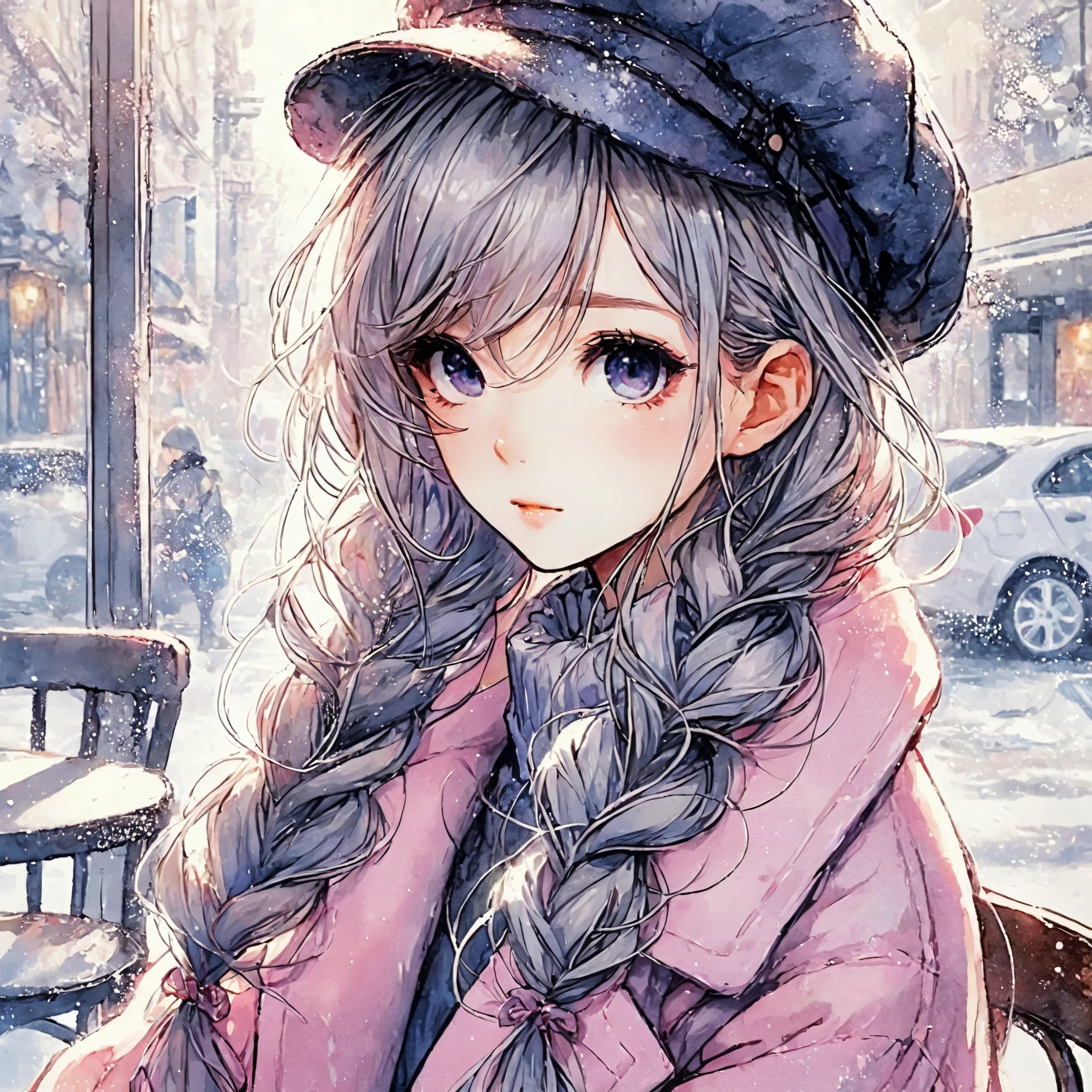 artistic high-quality Japanese anime, watercolor impasto, detailed abstract anime style. (Best Quality,4K,8k, high resolution,masterpiece:1.2),super detailed, beautiful detailed eyes,Girl with beautiful eyes, everyone, beautiful anime girl , cute anime girl, SMOOTH ANIMATED ART , anime style, Elegant colors, soft writing , delicate beautiful eyes, wet iris, very shy , ( Beautiful big boobs:1.2), (correct hands:1.2),