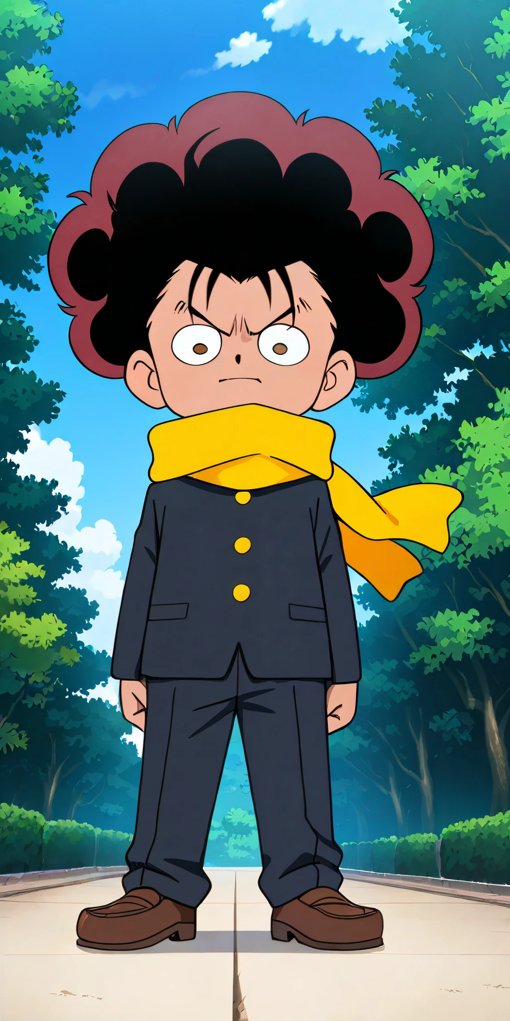 Cartoon of a man with a scarf on his head and a scarf around his neck ...