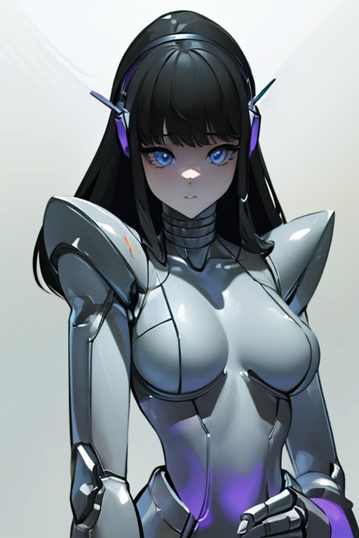 (masterpiece),(Highest quality),(Super detailed),(Best illustrations),(Best Shadow),(Absurd),(Detailed Background),(so beautiful), 16K, 8K, 4K,(Best Shadow),robotization,woman ,big bust,Robot Joint ,Metal skin,Black robot Suit,long hair,a black robot suit that covers the whole body,robot hand,cyber bodysuit,mecha head,(Detailed hands and fingers:1.2),Ball joint robot body,doll joint,beautiful face,beautiful robot girl,robotic eye,robotic hands,(no more human skin),android girl,cyborg girl,F cup, sexy body,(machine made joints:1.2),(machanical limbs:1.1),(blood vessels connected to tubes),(mechanical vertebra attaching to back),(mechanical cervial attaching to neck),no messy picture style,no emotion,tech control,black robot suit,maintenance