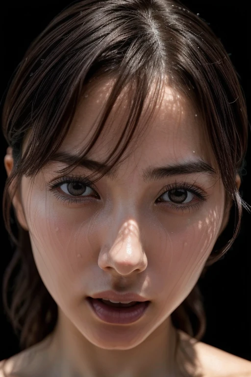 do,  top quality, (  High Resolution CG Unity 8K Wallpaper  ), ( top quality),  edge orgasm  、faceフォーカス、  Woman with Her Mouth Open and Closed Her Eyes 、Edgy woman_face、Age 30、  black hair、Very small toilet、((sweat) ),((sweatで光る肌))((sweatで光る鎖骨,sweatで光るface)),（(sweatだくの肌))((sweatで濡れた肌)),  beautiful Japanese actress  ,  Emily Ratajkowski  , from below,face接写,