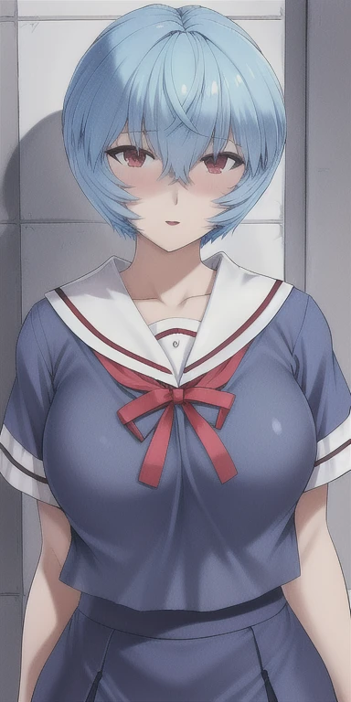 ayanami_king_ they move,  small breasts,  standing, Alone,  they move_ミニ skirt_Interrupt_ skirt_School_uniform, masterpiece,  top quality ,  detailed face ,  detail eyes,  high res,