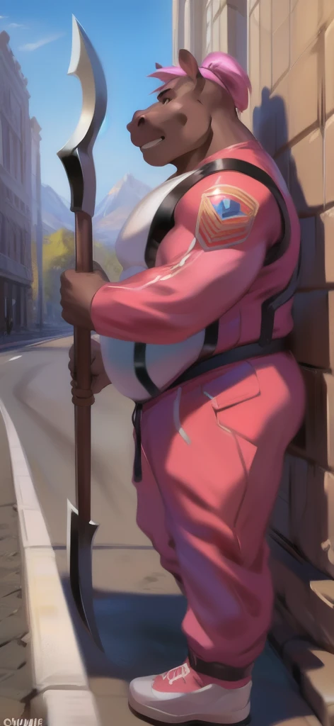 score_9, score_8_up, score_7_up, masterpiece, high quality,
, looking at viewer, cuddlebear, outfit, gloves, knee armor, shoes, vore, moving vore belly with same size prey inside, (white fluffy belly)