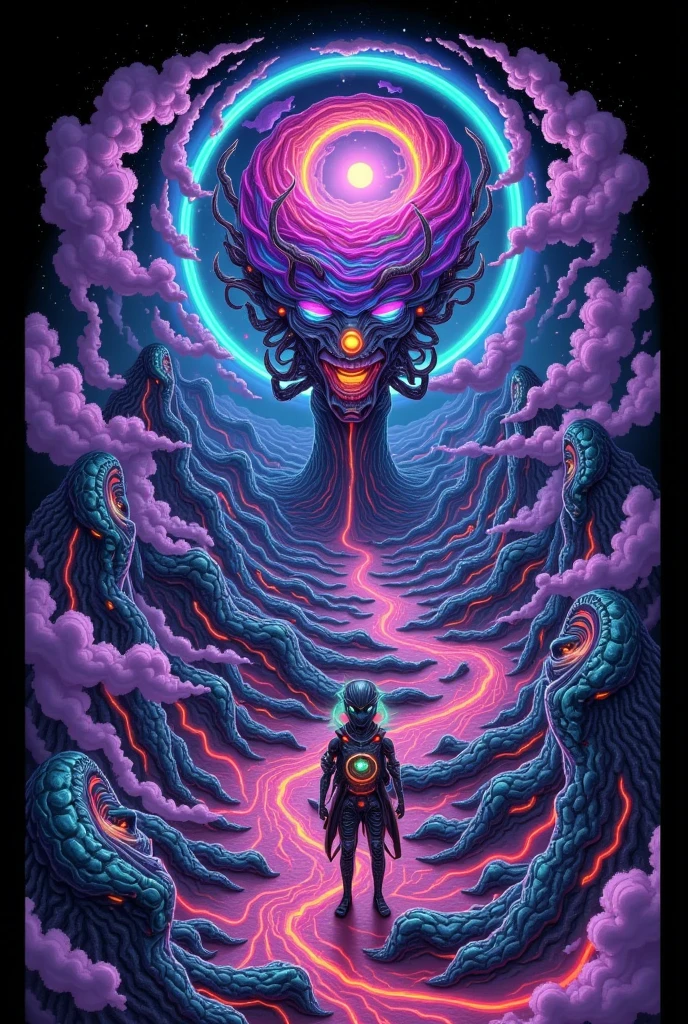 Psychedelic style score_9, score_8_up, score_7_up,  nano-infused mutants, mutants with nanobots integrating into their bodies, granting extraordinary abilities, a dark nebula in the background,
 <lora:Hyper-SDXL-8steps-lora:1.0>, rating_safe,  . Vibrant colors, swirling patterns, abstract forms, surreal, trippy