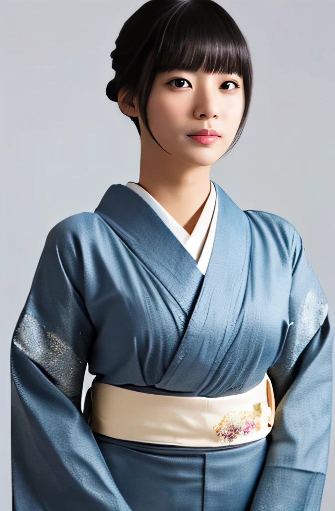 (( top quality )), (masterpiece), (( beautiful)), (( girl in kimono)),  black hair, ((Bob)),