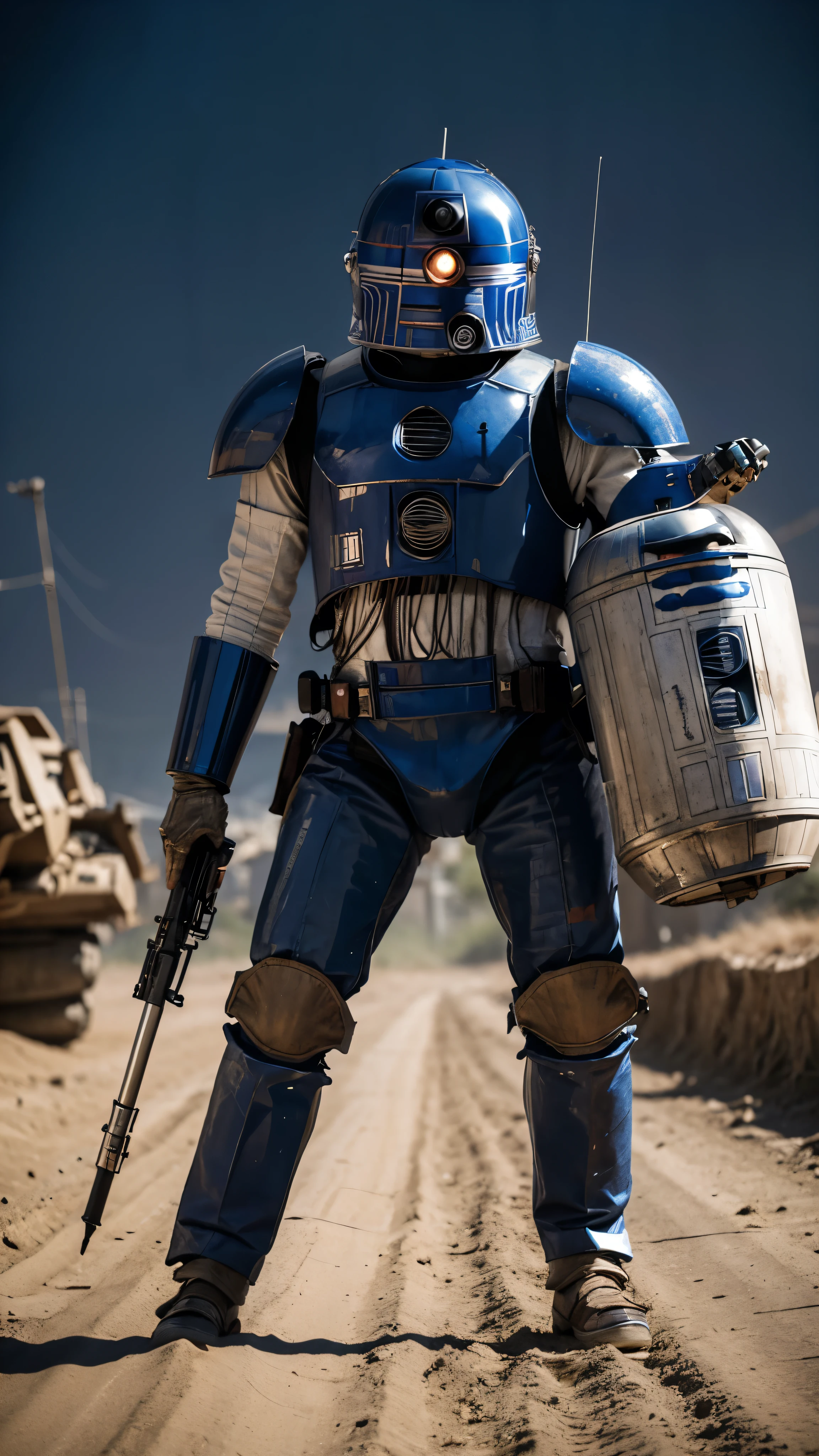  in high-definition images，Mechanical Background, Colorful color scheme,  king bang 、There is no one here、R2-D2 is running、