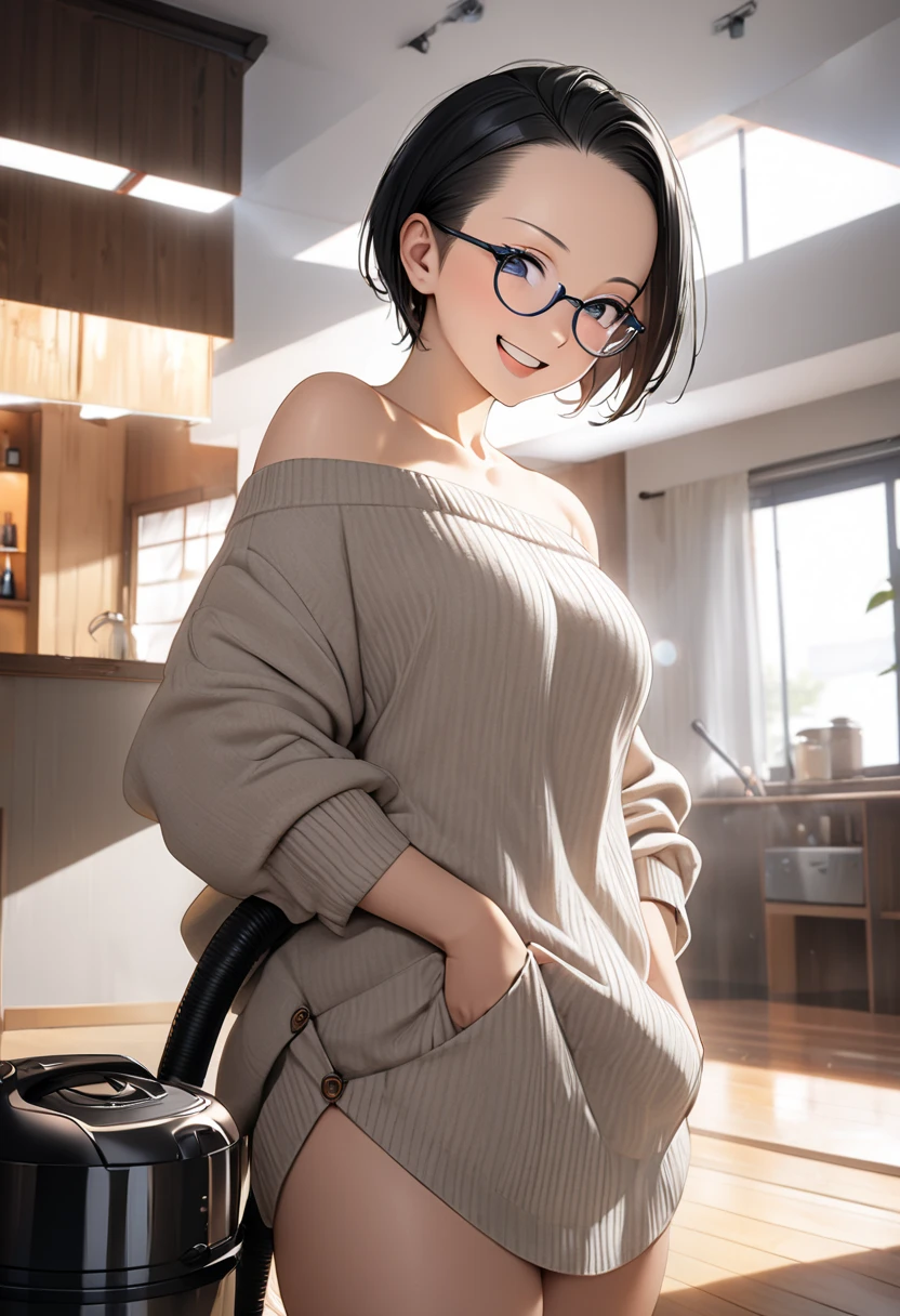 ((Japanese Mature)), ((60 years old:1.4)), ((old woman:1.3)), Japanese Mature Wife, Browsing Caution, One person, ((Small breasts)) , ((Flat Chest)), ((Saggy breasts)), ((School Swimsuit)), Japanese-style room, short hair, ((Frame glasses)), ((Red lipstick))