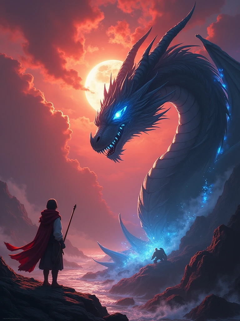 Dragon gods surrounding the world