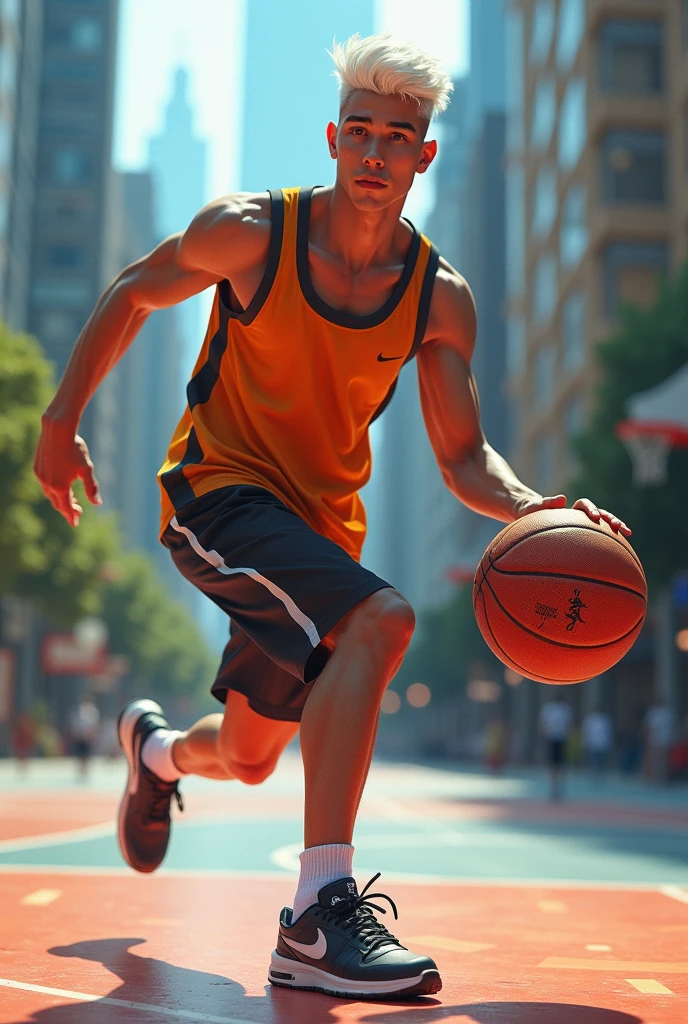 Satoru Gojo playing basketball