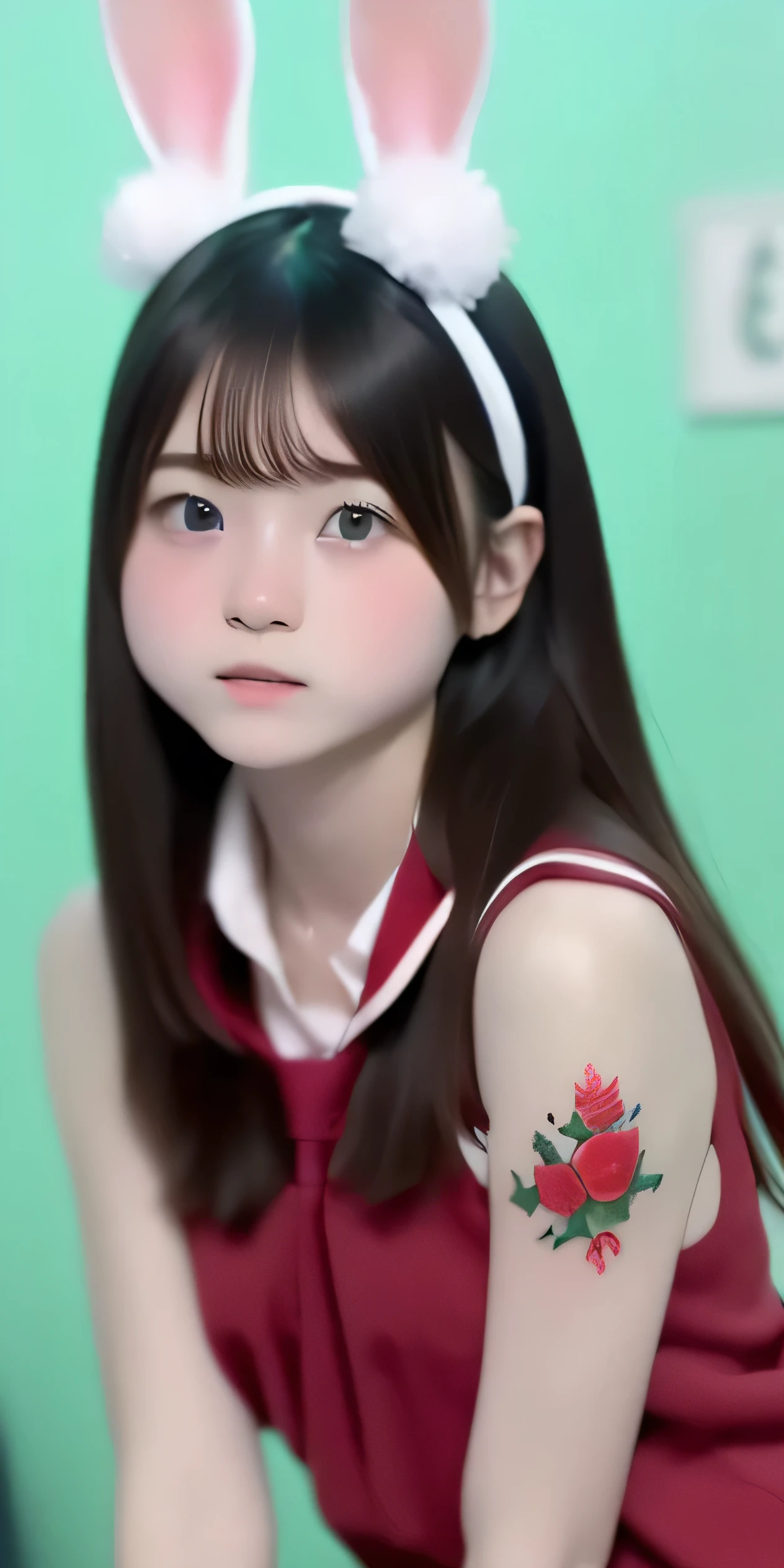 (NSFW:1.3), Bunny Girl Earrings Headbands :1.3, earrings for a single woman,(( tattoo:1.3))、(Roses are not displayed on anything other than tattoo:1.0),(Christmas bunny girl:1.3, sexy,Very vulgar design,And the most obvious one is tight and immoral Christmas bunny girl fashion:1.2), provocative poses during sex,((Japanese students:1.5)),alone,top quality,REALISTIC PICTURES ,Extremely Delicate Photos , beautiful and charming girl,( petite and slender figure :1.3),One girl photo, Full Body Shots Showing Up to the Waist ,(large symmetrically sized eyes :1.2), beautiful blue eyes, ear nipple ring ,( Jewelry Hair Accessories :1.0), jewels scattered around clothes ,(cute and innocent face :1.1),(Very small beautiful breasts:1.5),( Beautiful Five Fingered Hands with Clear Contours :1.1), blazer that focuses on an 8k ,( sexy, horny and immoral vibe :1.3),( Perfect Anatomy:1.3),(若いest slutty prostitute has rough sex with male client:1.3),