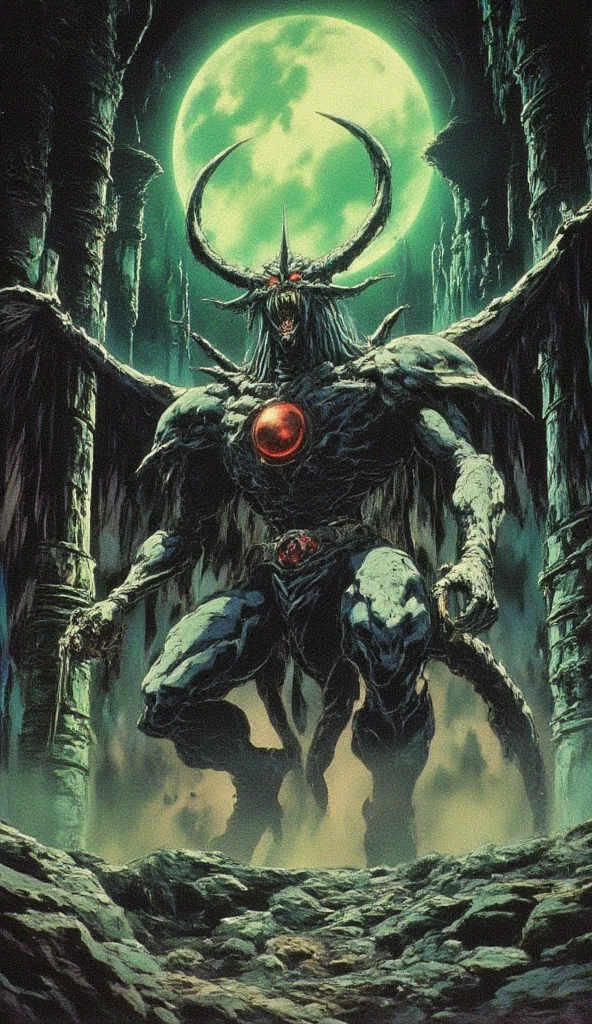 score_9, score_8_up, score_7_up, score_6_up, score_5_up, score_4_up, BREAK, detailed background, muscular, Belphemon, highly detailed eyes, evil, villain, wings, dragon wings, goat horns, Digimon, handsome alpha male, chiaroscuro, ((detailed background, digital CGI anime, high quality, best quality, good quality, perfect proportions, bara, kemono, homoerotic, oiled body, sexy, sexy pose, behold his supreme power and majesty, evil smirk, blistering hot wasteland, night time, narcissist, brutal sadist, desaturated dark brown body, ):1.5), ((wide thick chest, large pecs, large biceps, abs, veiny muscles, bulging muscles, thick arms, ):1.35),
Unreal Engine, ultra high quality model, 8k, 8k artistic photography, 8k Ultra HD, HDR, high resolution, perfect composition, beautiful detailed intricate insanely detailed octane render trending on artstation, beautiful detailed intricate insanely detailed octane render, (detailed), Hyperdetailed, absurdly detailed, (intricate), photorealistic concept art, soft natural volumetric cinematic perfect light, perfect depth of field shot, ray tracing, photometry, vivid and vibrant colors, CGI_Animation, (best quality:1.5), (masterpiece:1.3), masterwork, (sharp focus:0.85), sharp details, (color saturation:1.2), (illustration:1.1), chiaroscuro,
((in the style of the anime Digimon, Digimon Story Cyber Sleuth, Digimon Masters Online, Digimon World Next Order, Digimon Tri, Belphemon, ):1.5),
((in the style of and art by Chunie, jiandou, taran fiddler, darkgem, Pino Daeni, ruaidri, yupa, kiyosan, FrAnubis, ReptileCynrik, narse, honovy, Izrez, twinkle-sez, Adios, midjourney, )),
<lora:SDXK Test 2:1> <lora:DetailedEyes_V3:0.8> <lora:homoerotic_v2:0.8>