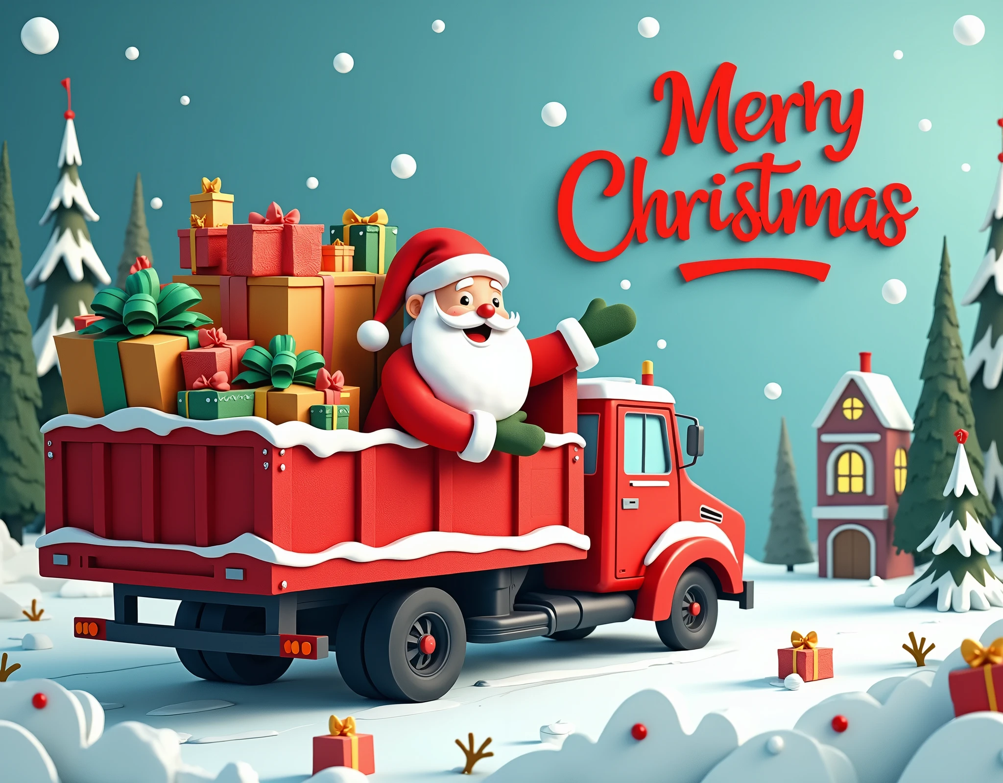 (masterpiece:1.2,Exceptional Quality,Mirror-like, movie-like experience, best illustration :2.0,Super detailed),8k,16k,wallpaper,( Christmas:2.0), Greeting Card Designs,(Santa Claus is driving a large truck with presents:2.0),(Cut out paper :2.0), Promotional Art , vector illustration , no gradation , (Paper Cut Art:2.0) , (Kirigami Textures:2.0) , (Layered Paper Style:2.0) ,Vector design,  cheerful,Layered Cut ,(" merry christmas" Draw the text)