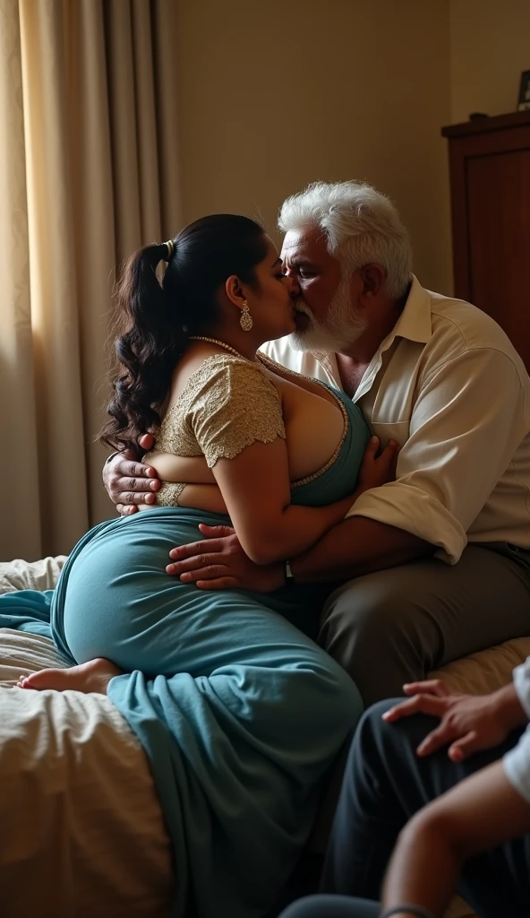 Man has 50-year-old Turkish man, sexy and hot, make fuck with his wife,and he is fat has penis and a black mustache