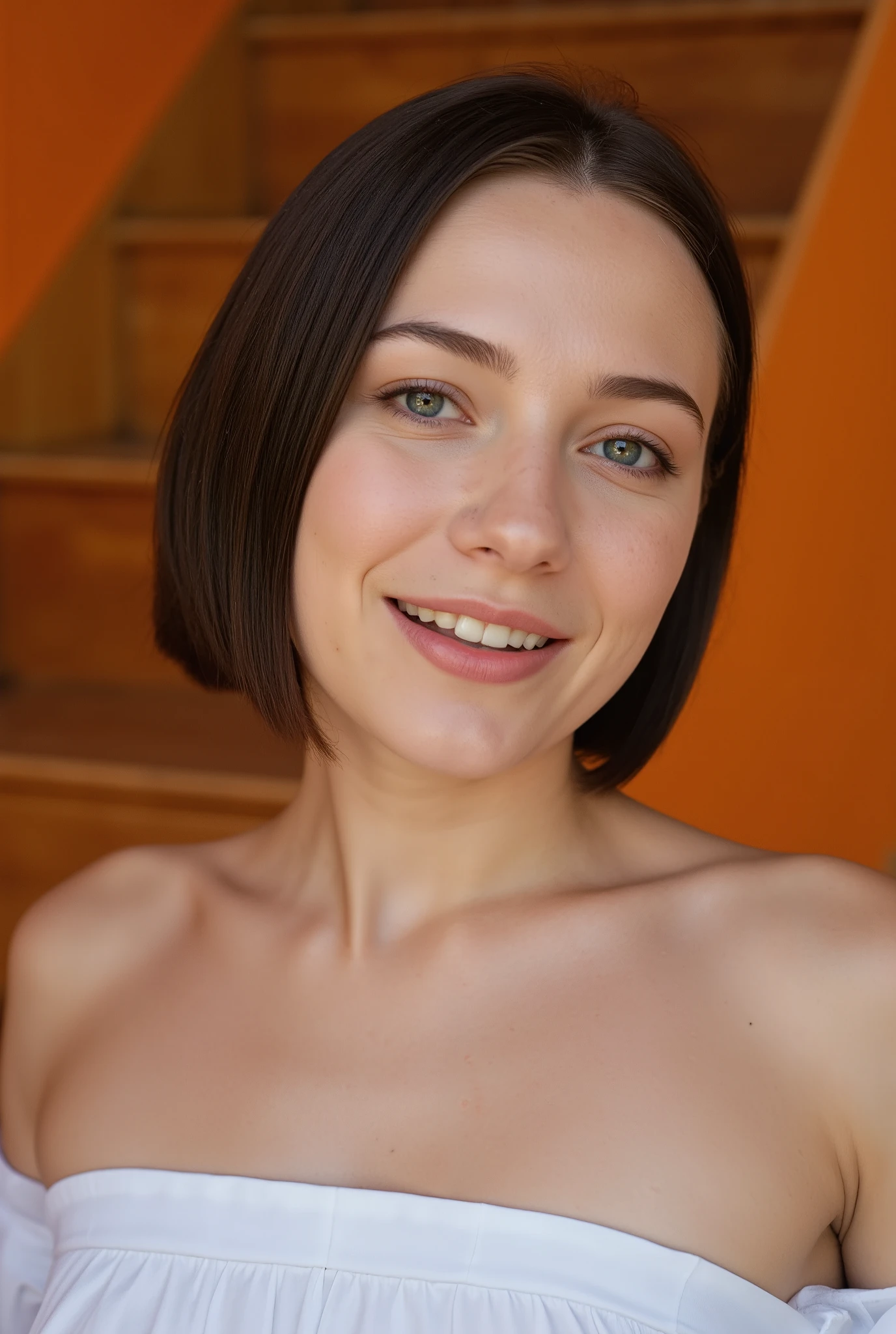 NSFW,(In 8K、highest quality、masterpiece、realistic、Super get used to it、Photoreal)、,,(((18 year old high school girl )：radiant beautiful skin)),{small breasts：areola：nipple:get used to it},
(((naked:(()):((pussy)))、(cute face:laughter:show teeth)、(beautiful and delicate eyes:double eyes),{{short hair}}, {{pixie cut with bangs}}, {{straight hair}},{{short bangs above the eyebrows,,}},(lighting from below)