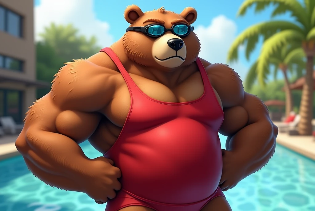 Wolverine, high-angle view, ((((pose))), (((beckoning))), swimsuit, topless, looking at viewer, (bedroom eyes), (naughty face), pool background, detailed nipples, beefy muscular body, athletic muscular body, fitness muscular body, nipple focus, bodybuilder muscular body, swole muscular body, buff muscular body, muscular male, muscular, detailed fur, detailed muscles, bright body, detailed face, high detailed, high resolution, high quality, beautiful eyes, detailed eyes, (big muscles), (muscular serratus), (muscular oblique), (muscular v-cut), (big butt muscles), ((broad muscular shoulder)), ((big muscular thighs)), ((detailed muscular abs)), (((((huge muscular pecs))))), ((big muscular biceps)), ((big muscular triceps)), ((big muscular quads)), ((big muscular deltoids)), ((big forearm muscles)), (muscular anthro), manly masculine male, by bruteandbrawn, by personalami, by kenket, (intricate, high detail, film photography, soft focus, RAW candid cinema, photorealism, realistic, photorealistic, analog style, subsurface scattering, masterpiece, best quality, ultra realistic, 8k)