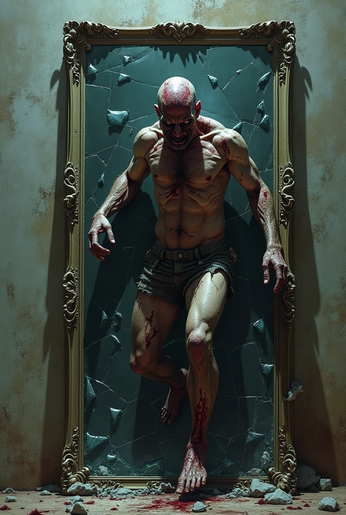 (extremadamente detallado, obra maestra, La mejor calidad), Estilo oscuro, intense illumination, rostro bello, ciborg, torso desnudo, cables enchufados por el cuerpo, lengua larga, tentacle, deforme, monstruoso, interior de una piscina de agua verdosa, imagen submarina, alien con Colmillos finos, pico de pulpo amenazante. manchas de tinta. Rococo composition. Luz de caravaggio