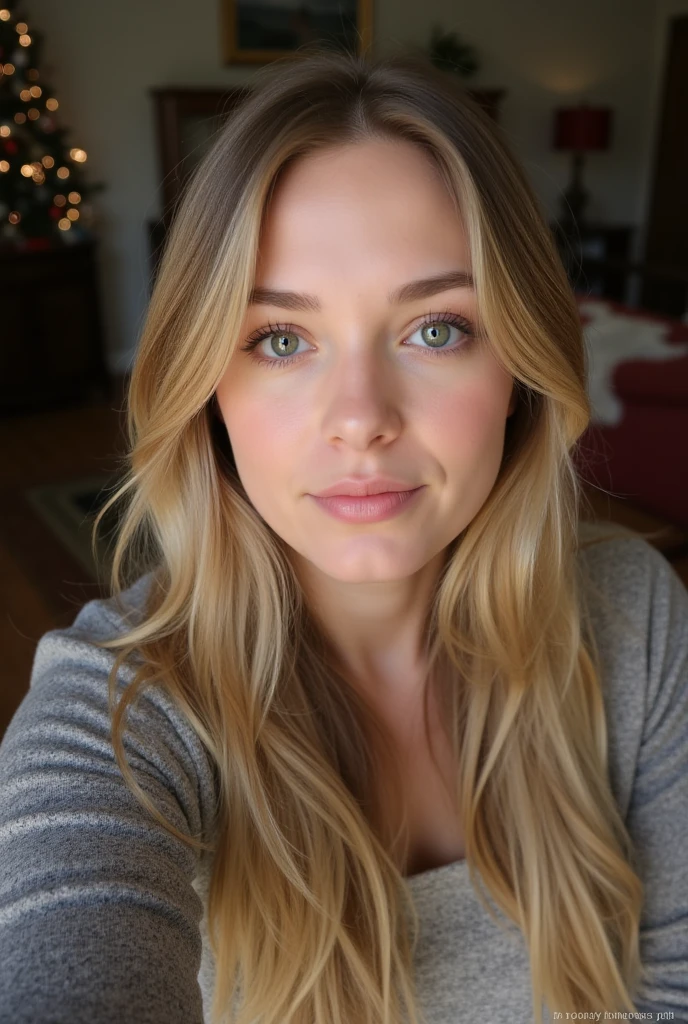 Monika, instagram selfie , 25 year old gorgeous woman, In love with the viewer, happy smile , detailed skin of face and eyes, daylight , Houses , long thick blond hair, Brown hair roots, Brown eyebrows,, wear white professional business attire, granularity, natural face, Blue eyes, dark circles under the eyes, big breasts, split, broad shoulders, slender body, natural makeup