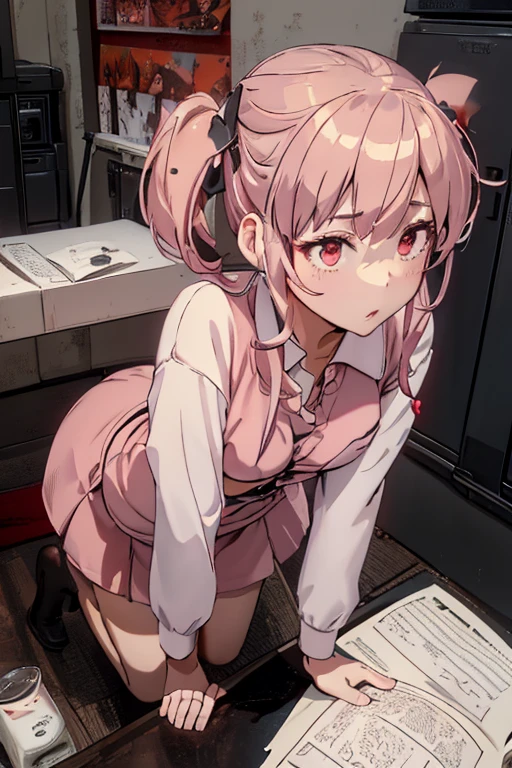 nsfw,cherry blossom cream, 、8-year-old with short haiibbonreen Eyes, hair ribbon, Pink Hair, 
,,masterpiece,Noise Reduction,Perfect Anatomy,High resolution, Very detailed,Game CG,Beautiful attention to detail,Visual Arts,                                 
                                1girl,4boy,((penis)),sex,Penis insertion (crowd)、 Cowboy Shot、((全naked))、((naked)）、Small breasts、(Pussy、pussy)、(Put your arms behind your head)、Sit on a chair、Spread your legs、((Bukkake,bukkake,Cum all over the body,cum on body,cum in Pussy,creampie))、((orgasm,open mouth,embarrassed))、