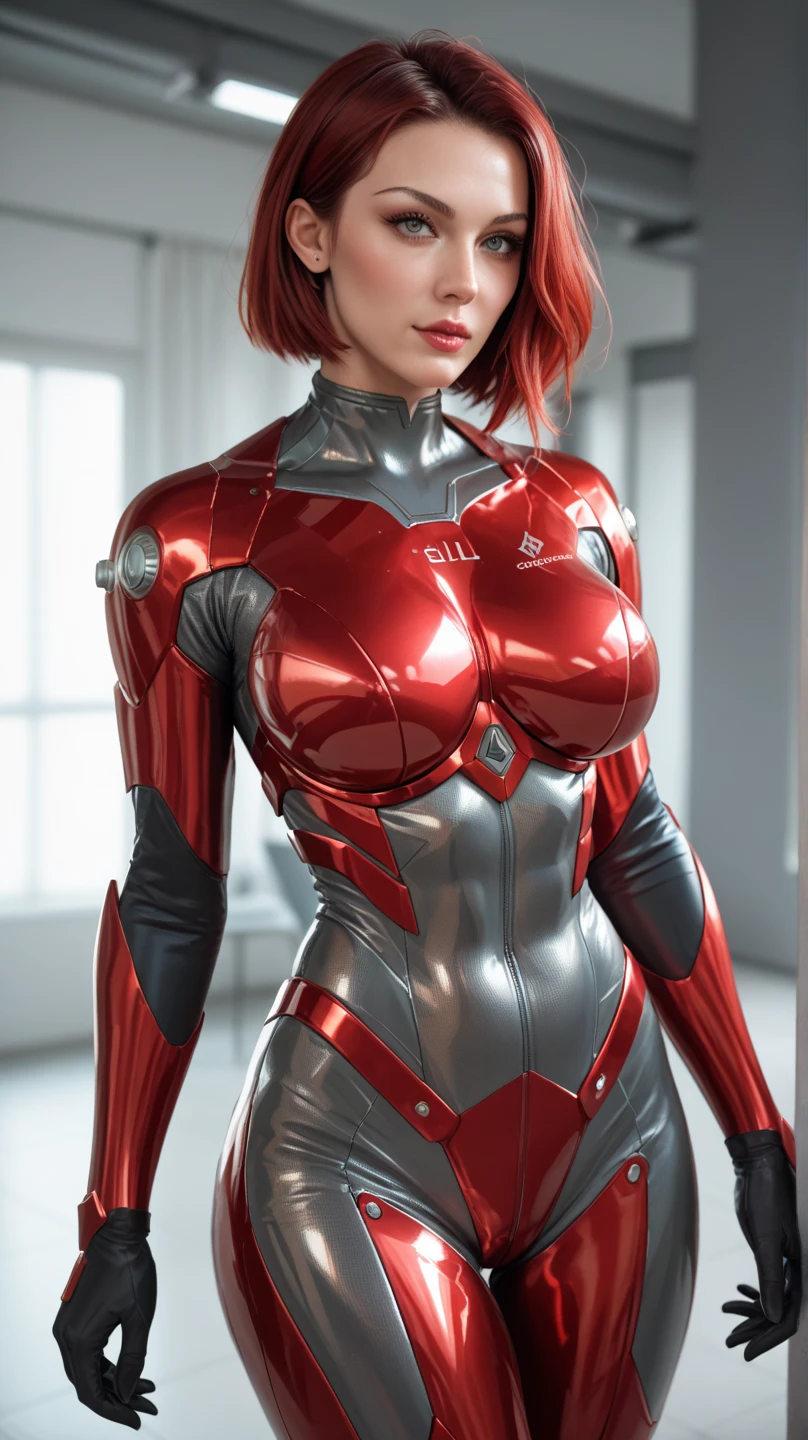 ultra detailed complex 3d rendering of a gorgeous profile of a supergirl porcelain android face, cyborg, robotic parts, 150 mm, beautiful soft studio light, rim light, vibrant details, luxurious cyberpunk, lace, hyper-realistic, anatomical, facial muscles, electrical cables, microchip, elegant, beautiful background, octane rendering, HR Giger style, 8k, best quality, Supergirl masterpiece, illustration, extremely delicate and beautiful, short haired brunette, extremely detailed, CG, unit, wallpaper, (realistic, photorealistic: 1.37), amazing, finely detailed, masterpiece, best quality, official art, 8k unit wallpaper CG extremely detailed, absurd, incredibly absurd, robot, silver helmet, full body, sitting, superman symbol S on chest, in action. (fat thighs:1.3)