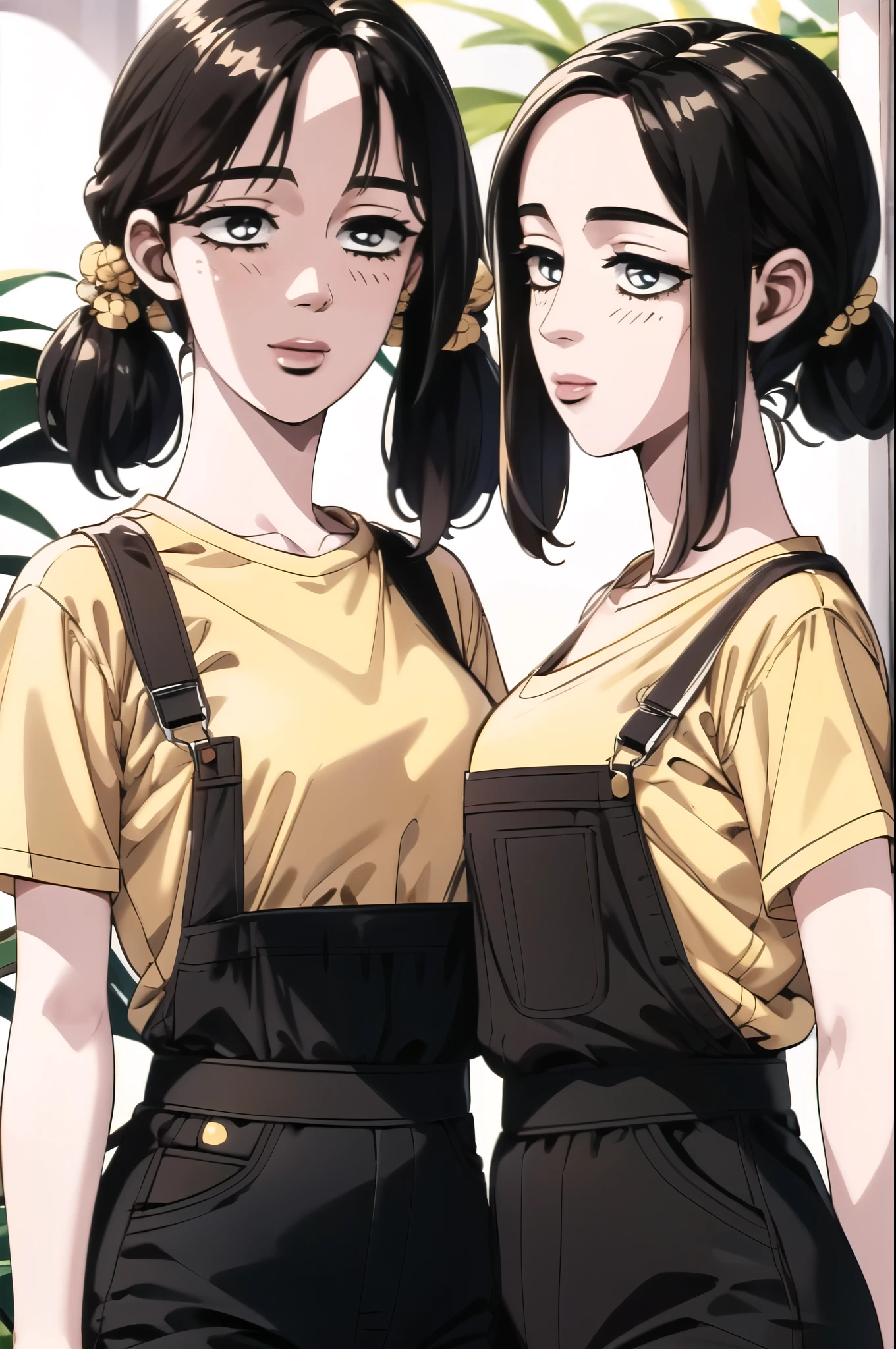 crop top, short sleeves,a beautiful young girl, pale skin, black hair in pigtails, yellow shirt, wearing  blacka beautiful young girl, pale skin, black hair in pigtails, wearing black saree_, sari, she looks like Takumi Fujiwara, smiling with eyes closed, extremely detailed face and eyes, beautiful detailed eyes, beautiful detailed lips, long eyelashes, 1girl, solo, intricate detail, vibrant colors, studio lighting, award winning, digital art, (best quality,4k,8k,highres,masterpiece:1.2),ultra-detailed,(realistic,photorealistic,photo-realistic:1.37)a beautiful young girl, pale skin, black hair in pigtails, yellow shirt, wearing  black saree, she looks likeTakumi Fujiwara, smiling with eyes closed, extremely detailed face and eyes, beautiful detailed eyes, beautiful detailed lips, long eyelashes, 1girl, solo, intricate detail, vibrant colors, studio lighting, award winning, digital art, (best quality,4k,8k,highres,masterpiece:1.2),ultra-detailed,(realistic,photorealistic,photo-realistic:1.37):