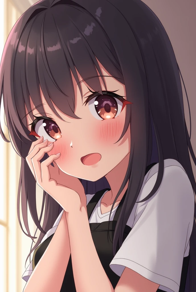 Anime girl cum on her face