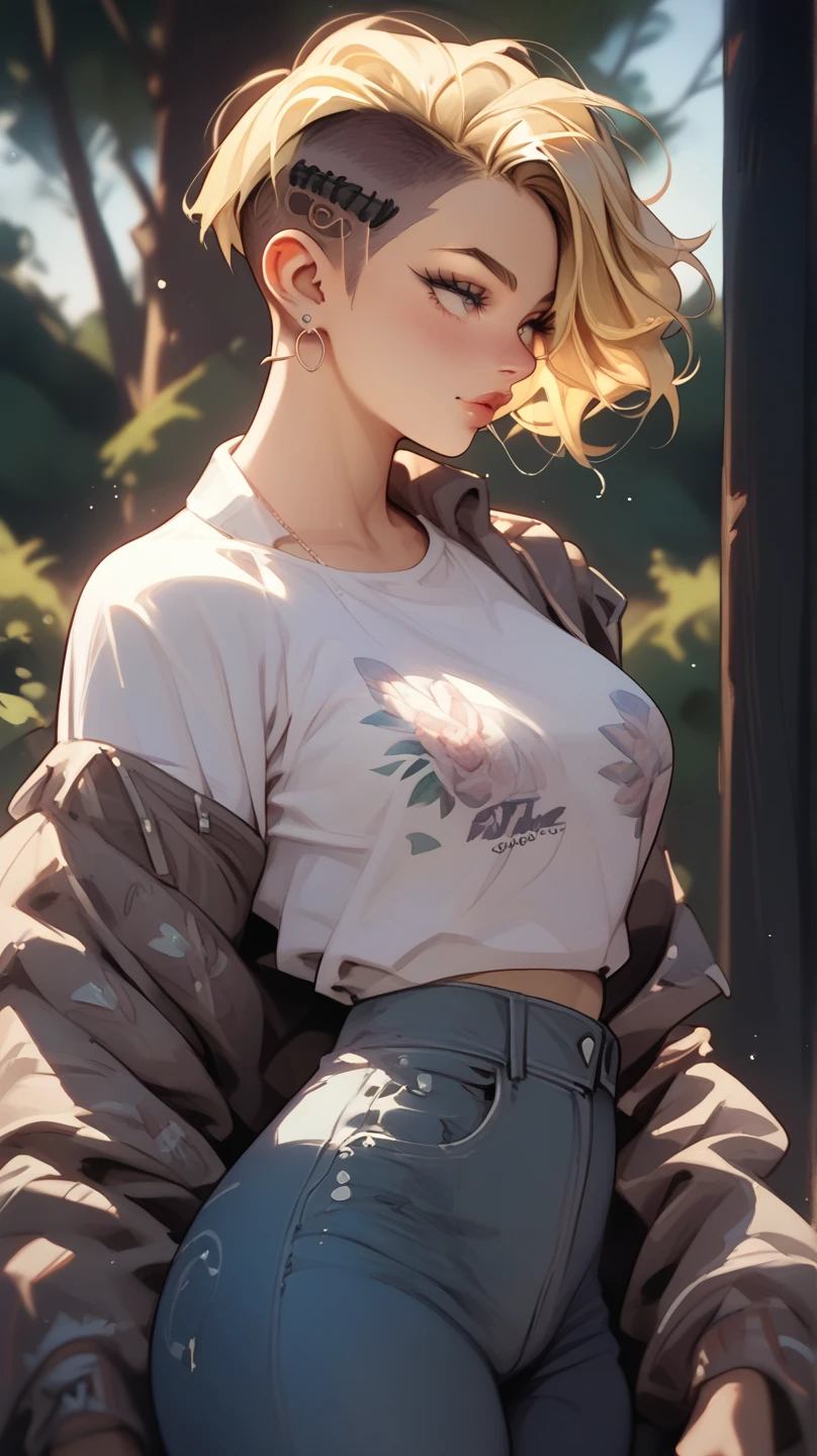 one girl, solo, abs, slender body, (upper body, bust:1.2), green eyes, blonde hair, bare shoulders, masterpiece, highly detailed, look at viewer, front view, (paint splashes:1.5), (abstract, psychodelic:1.5), (small breasts, tiny breasts, male chest, deep cleavage:1.5), (yukata, japanese clothes, choker:1.3), (transgressive art, octane render , saturated colors, pastel colors:1.3), (paint splashes background, colorful background:1.3), expressing joy, belts, shoulder-belts