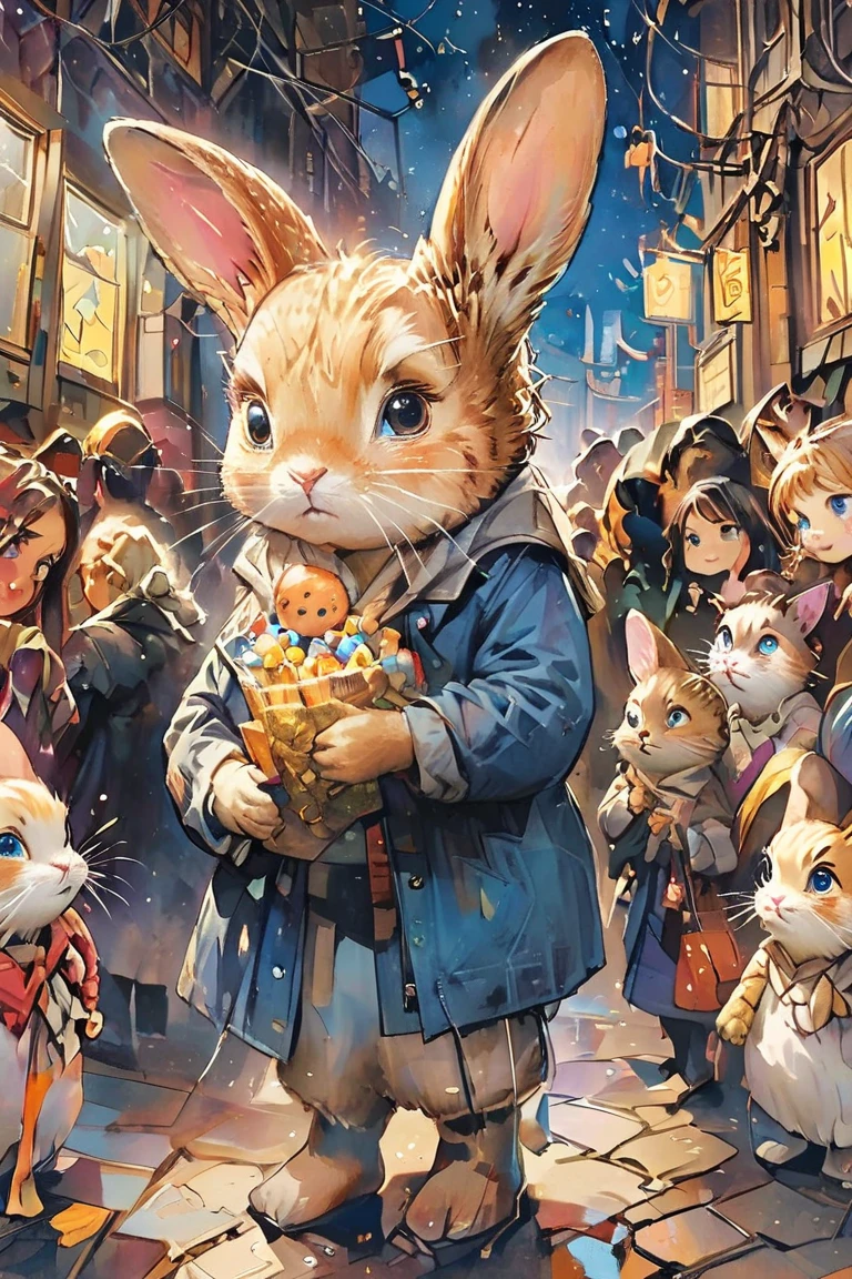   This picture looks like 々There are a lot of cats of different colors and breeds, Vivid cartoon art, beepleとJeremiah Ketner,   colorful   crowd,     cute cat,Crowded,  Inspiration  , cute   colorful   adorable,   Greg Beeple  , very Crowded,   Dan Mumford and Pixar  ,   colorful  !  Character Design , (((Luke Chueh)))