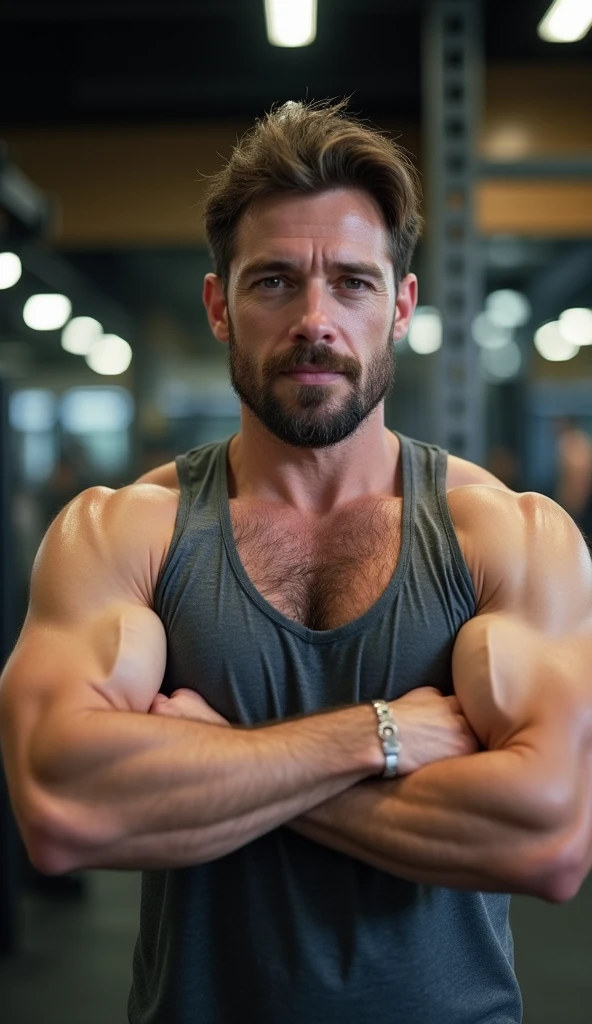 A video of a strong and cute man