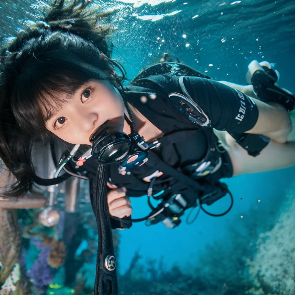 Ultra HD、Ultra high definition、Noise Reduction、perfection、Image quality adjustment、balance、girl、scuba diving、Diving Suits、Camel Toe、Giant tit、Nipple Puffs、Cleavage、Plump、Super big breasts、Super big butt、Bubble butt、