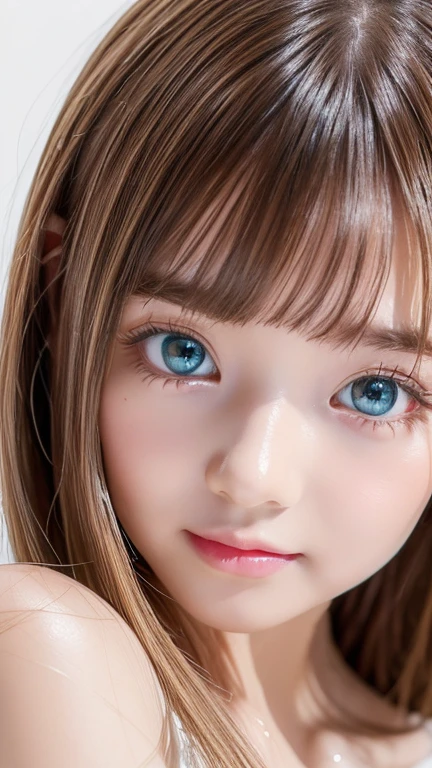 masterpiece, Highest quality, 8K, Disorganized person, (((Browsing Caution、Full nudity))), beautiful girl, Beautiful Face, Looking at the audience, smile, Ultra-realistic, High resolution, photograph, The focus was clear, High resolution, Face Light, Dynamic Lighting, Cinema Lighting, Professional Shadow, Lying in bed，indirect lighting, Best details, Very detailed, Very detailedな, In detail, Real Skin, Delicate facial features, Detailed face and blue eyes, Sharp pupils、Realistic student、全身photograph、pubic hair、Spread your legs、Shooting from below、Crotch enlargement