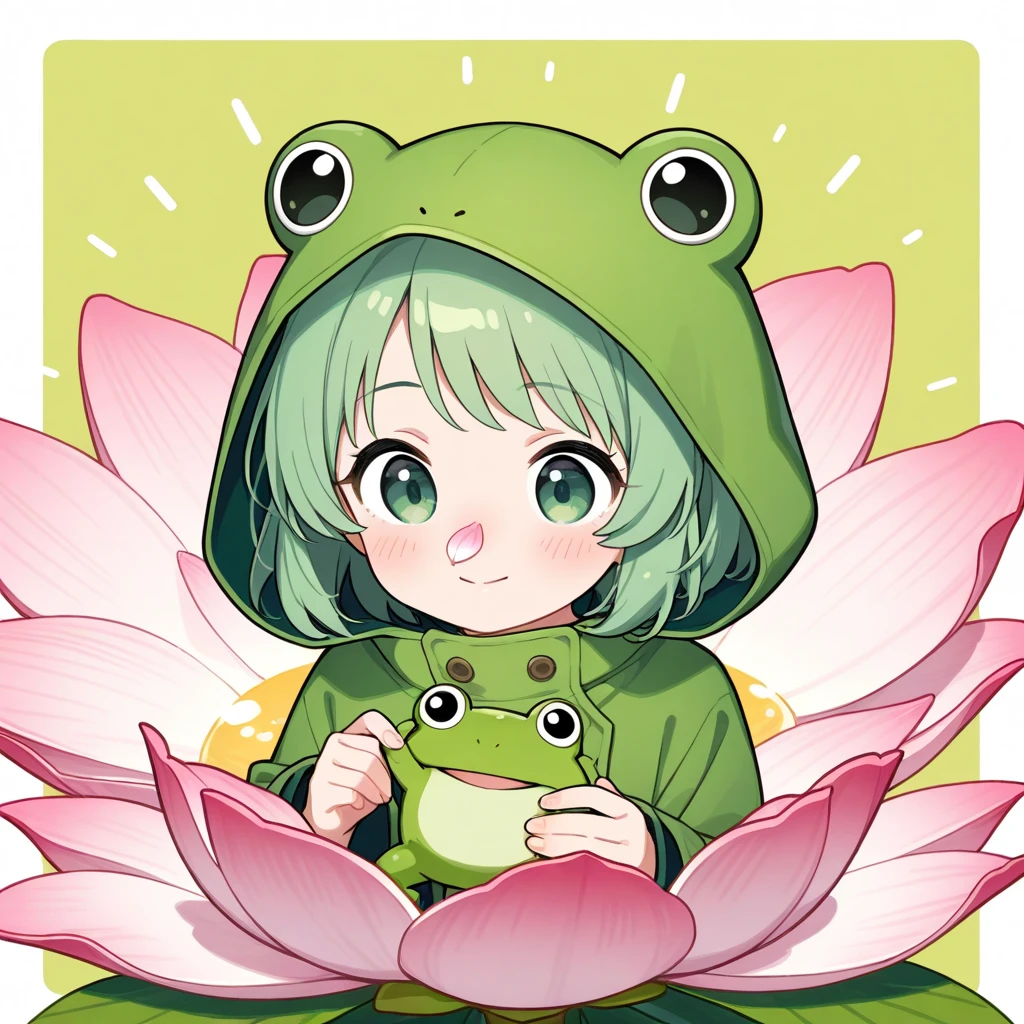 (a small doll with a green triangular hat), (sitting inside a large bowl), cute 3 d render, cute detailed digital art, cute digital art, cute cartoon character, adorable digital painting, cute! c4d, cute character, pop japonisme 3D, (white background), ultra detailed, by Yu Zhiding, 3d model of a japanese mascot, nendoroid 3d, cute forest creature
