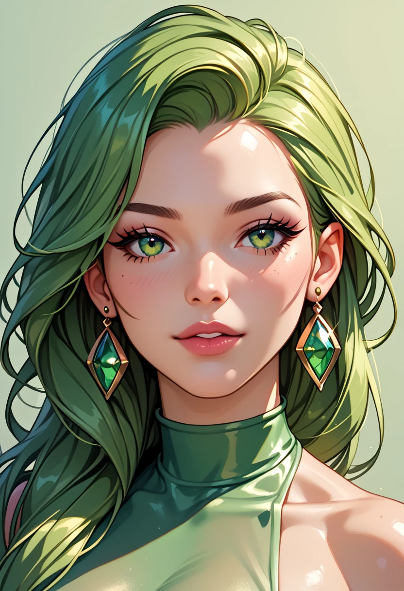 score_9, score_8_up, score_7_up, beautiful, perfect eyes, Green girl