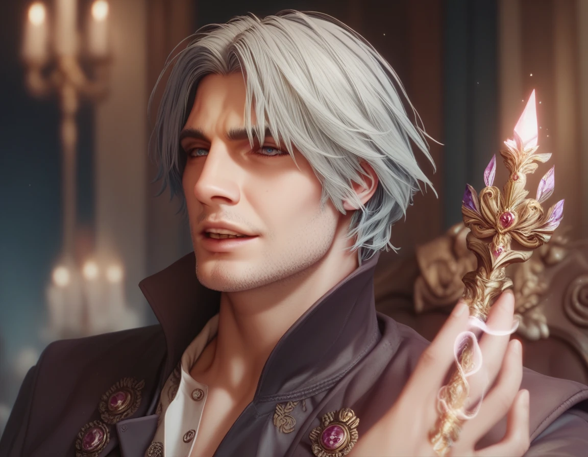 Dante Sparda,  Courageous,  Victorian style, magic,  Dante from DMC , Divine