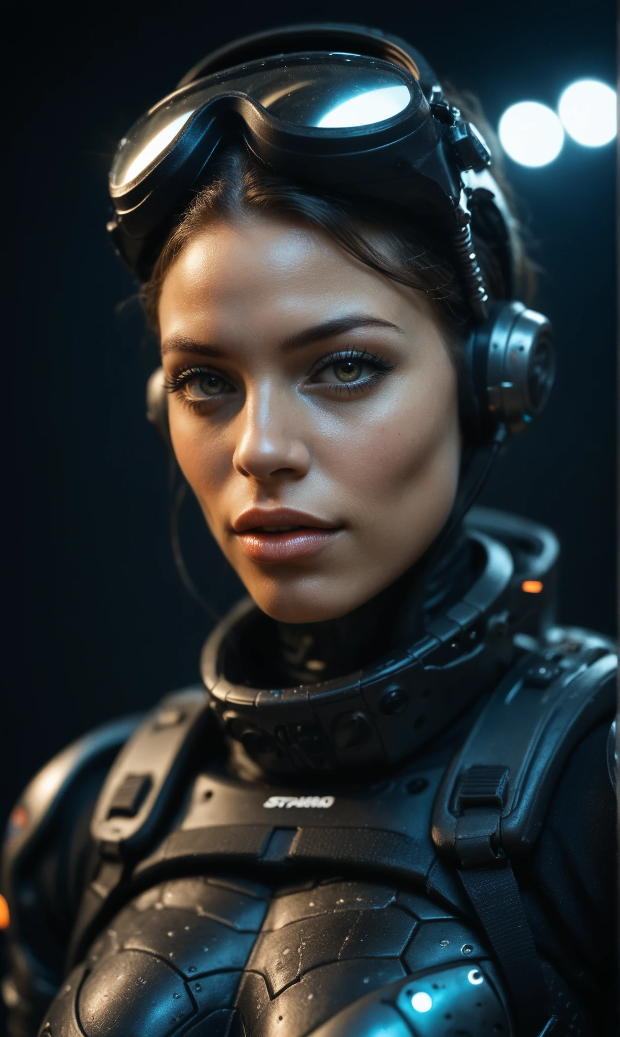 8k, ARTISTIC photography, best quality, masterpiece: 1.2), RAW photo, a (potrait:1.2) RAW, Ultra High Resolution, cybernetic biochemical cyberpunk 1girl, (((Lolo Jones))), looking at viewer, orange, (Balmain latex suit :1. 8), ( red and white clothes) (beautiful body,, small breasts, abs, toned:1. 5) , fine details, pretty face, (mechanical parts:1. 5) smoke, complex, neotokyo, synthwave, aesthetics, ((standing inside A sci-fi cloning lab facility and tanks with clones )), stunning modern medical environment, ultra realistic, concept art, elegant, highly detailed, intricate, sharp focus, depth of field, f/1. 8, 85mm, medium shot, mid shot, (centered image composition), (professionally color graded), ((bright soft diffused light)), volumetric fog, trending on instagram, trending on tumblr, hdr 4k, 8k
