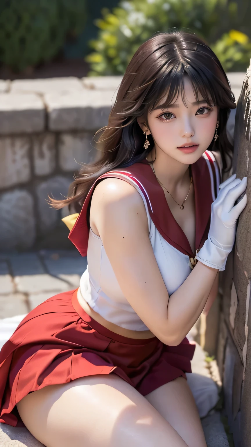 ((( top quality ))), ((masterpiece)), ( Details), (( 18 year old woman with male arms and 60 year old man )), ((((((A girl in a Sailor Mars outfit, middle-aged fat man)))))), (((sama1, tiara, sailor senshi uniform, white gloves, red sailor collar, red skirt))) ,((( Big Breasts , cleavage, big butt ,Wide ass,Round and soft ass,Slim waist, firm, thick thighs sleeping on top of a pet,Thin legs))),(( camel toe , camel toe)), (( big eyes)), ((((((Droopy eyes)))))), (((( accurate anatomy )))), Completely-valid , eyeshadow, earrings for one woman, necklace , man hugs woman、Man grabbing hand、Man touching his chest,Watch this and cry、( many men touch women),woman with edgOrgasm_face,