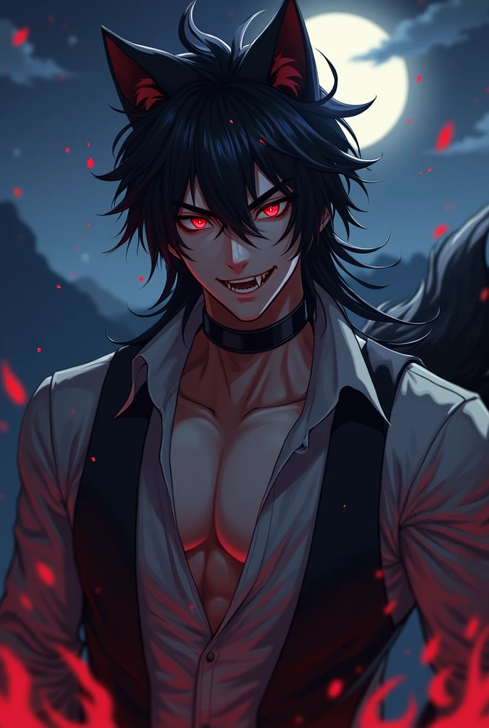 A sexy young male, black, long hair, teal blue eyes. Gothic clothes. (Male) (no facial or body hair)) masterpiece, best quality, ultra-detailed, best shadow), (detailed background) (purple and black) pretty handsome. Sexy Cute. No facial hair. No body hair. Wink. Seductive. Sexy. Pale and white skin. Smirking. Anime style. Blood. Vampire. Sexy. Death note style. Pink lips. SENSUAL. Purple and black gothic frilly clothes. Long lashes. Sexy pose. Love. Shiny. Vampire Prince. Bottom angle. Seductive. Male. Bottom angle. Shiny. Long boots. Delicate facial features. Kiss. Red moon.