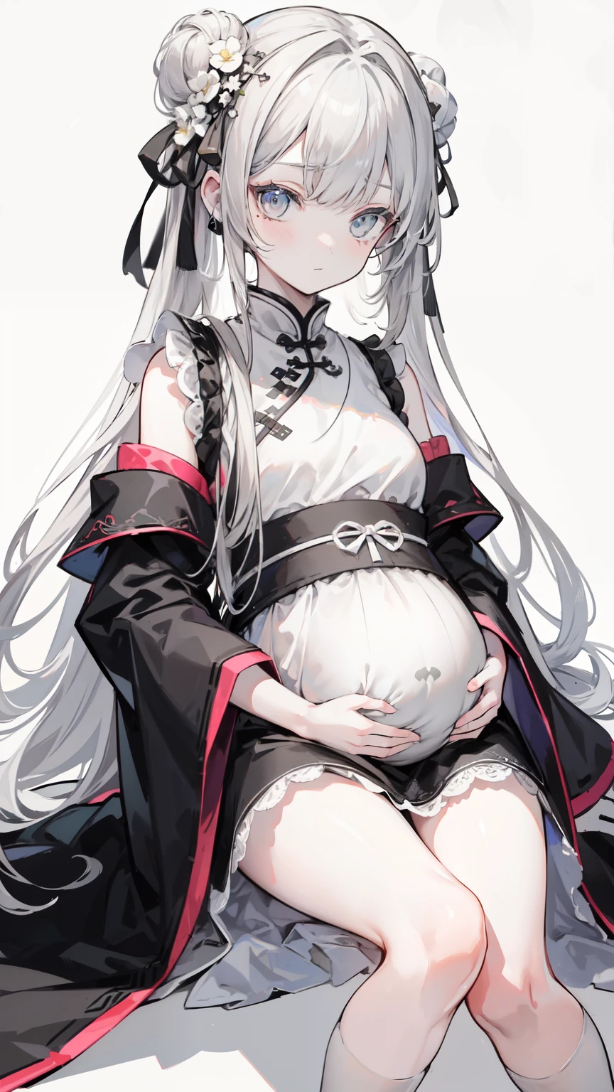 ((((Beautiful ghost, peeling skin:1.3, pale glowing skin:1.3, enchanting and mysterious atmosphere, horror)))),

(((white hair:1.35,white_hair,(straight hair:1.3)),((very straight hair,very_long hair:1.5)),

((extremely delicate and beautiful girl)), 1girl,sexy,

intricate eyes,beautiful detailed eyes,symmetrical eyes,big eyes:1.5,
(cute,slutty,sensual,seductive look,seductive,((erotic)),opulent,((nsfw))),

(((visible dark circles, gothic makeup, dramatic makeup))),(((wedding dress with veil), torn dress, ((white dress)),sexy dress,show skin)), (((intricate outfit,intricate clothes,ornate outfit,ornate clothes,intricate dress,ornate dress))),

(centered,scale to fit dimensions,Rule of thirds),

((snowy pine forest at night, dark forest, swamp, murky water, foggy, creepy aura, eerie atmosphere)),with dark stormy clouds,winter,scenery:1.25,intricate scenery,((snow forest background)),Christmas tree,

(Glossy winter ornaments),highres,sharp focus,(ultra detailed,extremely detailed),(photorealistic artwork:1.37),(extremely detailed CG unity 8k wallpaper),(((vibrant colors,vibrant theme))),(intricate),(masterpiece),(best quality), pregnant, big belly bump.
