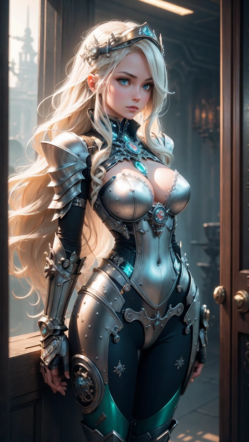 Organic cyborgs， white plastic， diffuselighting， fanciful， iintricate， ellegance， highly  detailed， realisticlying， realisticlying， digitial painting， art  stations， illustratio， concept-art， Smoothness， Sharp focus， The art of John Collier and Albert Obright and Krenz Kusart and Artem Demura，fully body photo