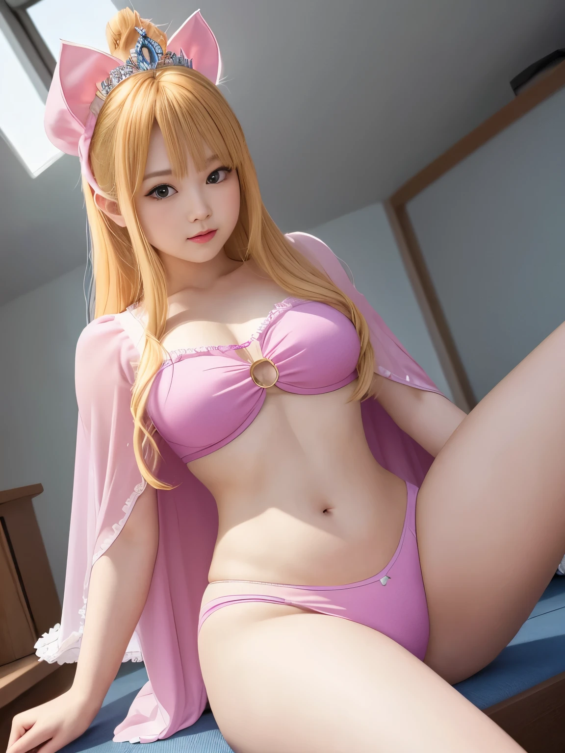 Ultra detailed complex 3D rendering of face, (big breasts: 8.8), (masterpiece, top quality, octane rendering, 8K), glamour shot full body image, cleavage, (very detailed skin: 1.2), (exposure: 1.1), (blonde), (blonde), ((white micro bikini with small area: 1.5)), blonde hair, beautiful woman with white skin with full soft breasts with big ass, one, long braided hair, big breasts(Portrait)))), Mysterious Expression, Ultra-realistic Photography, (Portrait))), bare feet, futuristic city background, detailed and beautiful queen tiara, Clear focus, Studio photography, Intricate detail, Very detailed, Detailed yellow eyes, Sharp focus, Digital rendering, Professional, Abs, (((Sexy Pose)))), Natural Jungle, Lightly open mouth, mansuji, crotch, seductive look, angel ring, beautiful mouth, perfect body beauty: 1.4,, tentacles, tentacles entangled in the body, very ridiculous, buttocks, tentacles entangled in arms, tentacles entangled in legs,