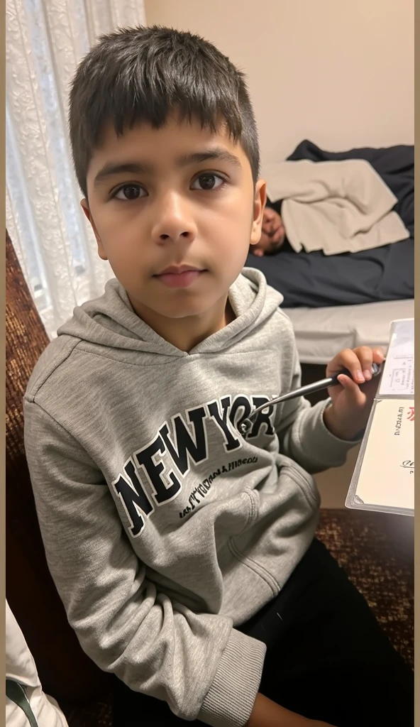 The Boy Name furqan and eat pizza and burger